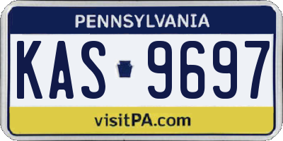 PA license plate KAS9697