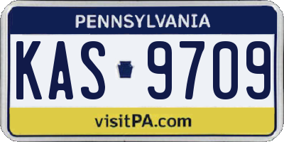 PA license plate KAS9709
