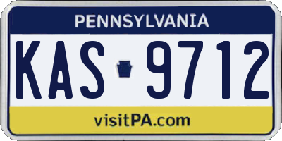 PA license plate KAS9712