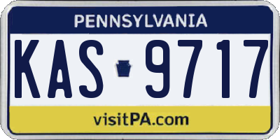 PA license plate KAS9717