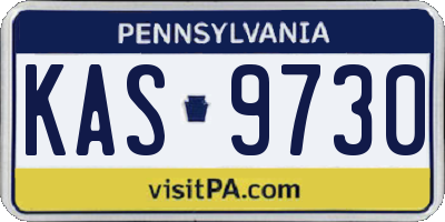 PA license plate KAS9730
