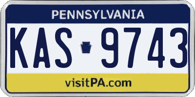 PA license plate KAS9743