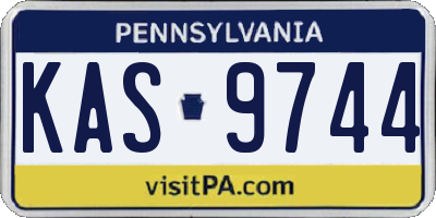 PA license plate KAS9744