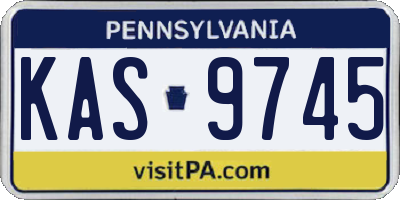 PA license plate KAS9745