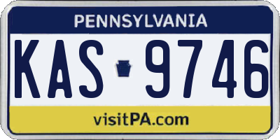 PA license plate KAS9746