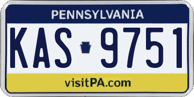 PA license plate KAS9751