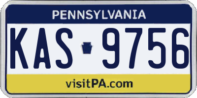 PA license plate KAS9756