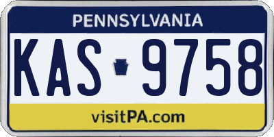 PA license plate KAS9758