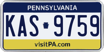 PA license plate KAS9759