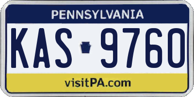 PA license plate KAS9760