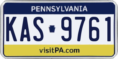 PA license plate KAS9761