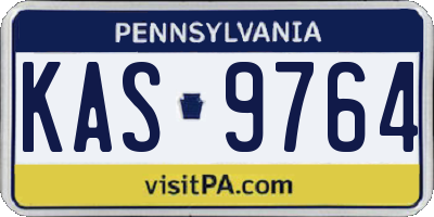 PA license plate KAS9764