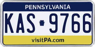 PA license plate KAS9766