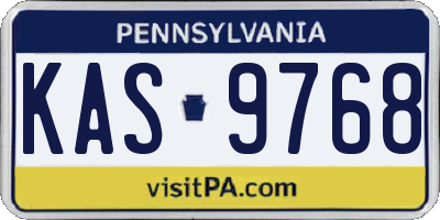 PA license plate KAS9768