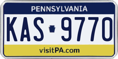 PA license plate KAS9770