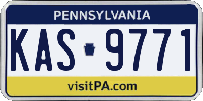 PA license plate KAS9771