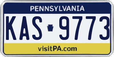 PA license plate KAS9773