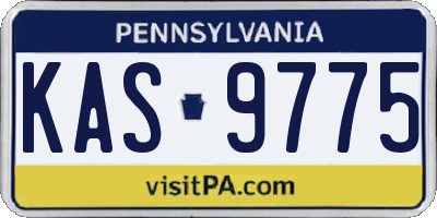 PA license plate KAS9775