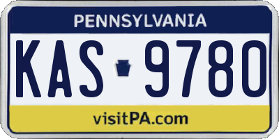 PA license plate KAS9780