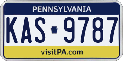 PA license plate KAS9787