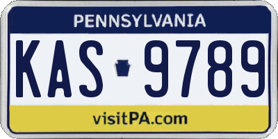 PA license plate KAS9789