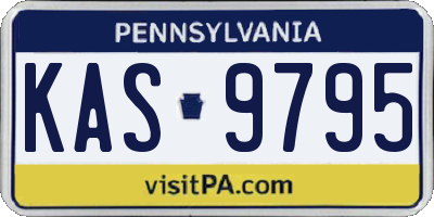 PA license plate KAS9795