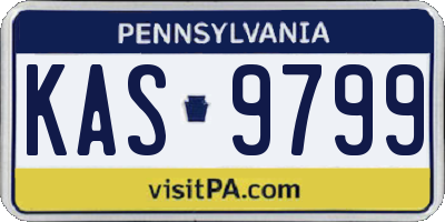 PA license plate KAS9799