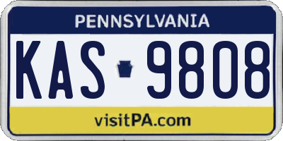 PA license plate KAS9808