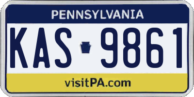 PA license plate KAS9861