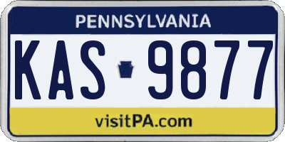 PA license plate KAS9877