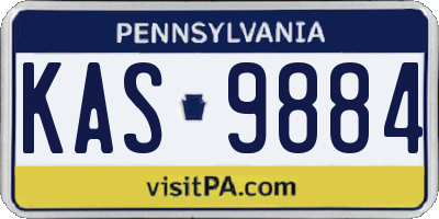 PA license plate KAS9884