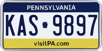 PA license plate KAS9897