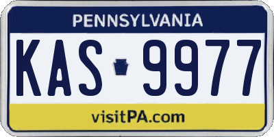 PA license plate KAS9977