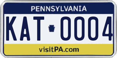 PA license plate KAT0004