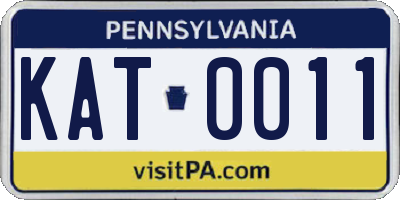 PA license plate KAT0011
