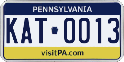 PA license plate KAT0013