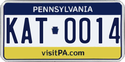 PA license plate KAT0014