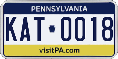 PA license plate KAT0018