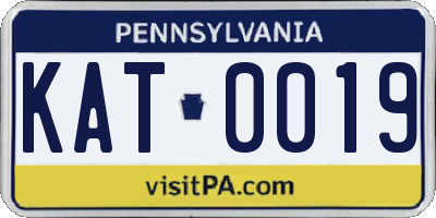 PA license plate KAT0019