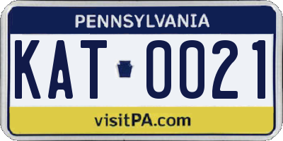 PA license plate KAT0021