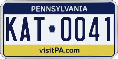 PA license plate KAT0041