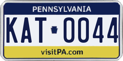 PA license plate KAT0044