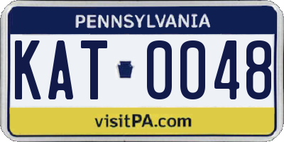 PA license plate KAT0048