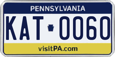 PA license plate KAT0060