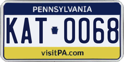 PA license plate KAT0068