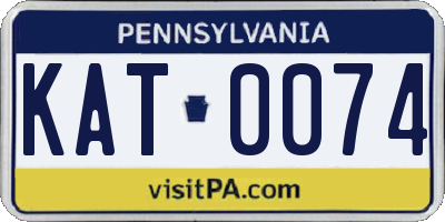 PA license plate KAT0074
