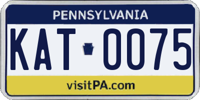 PA license plate KAT0075
