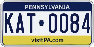 PA license plate KAT0084
