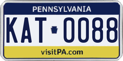 PA license plate KAT0088