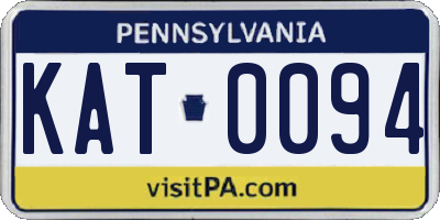 PA license plate KAT0094